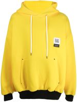 Fumito Ganryu hoodie à design drapé - Jaune - thumbnail