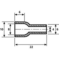HellermannTyton HV4824 PVC-FR BK 2000 Beschermkap Klem-Ø (max.) 8 mm PVC Zwart 1 stuk(s) - thumbnail