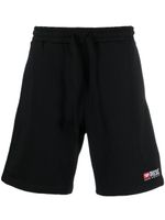 Diesel short de sport P-Crown-Div à logo brodé - Noir