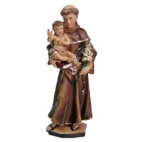 Decoratie beeldje van de heilige Sint Antonius - 22 cm - polystone