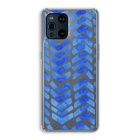 Blauwe pijlen: Oppo Find X3 Transparant Hoesje