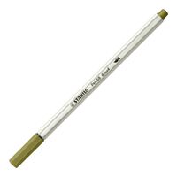 STABILO Pen 68 brush, premium brush viltstift, modder groen, per stuk - thumbnail