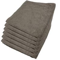 Droomtextiel Keukendoeken Set Taupe 6 Stuks 50x50 cm - 100% Katoen