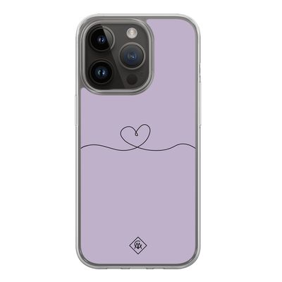 iPhone 13 Pro hybride hoesje - Hart lila