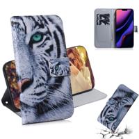 3D gekleurde tekening horizontale Flip leergeval met houder & Card slot & Wallet voor iPhone XI Max 2019 (Tiger)