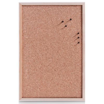 Rechthoekig prikbord van kurk 60 x 45 cm