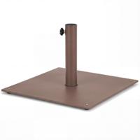 Parasolstandaard 15 kg Parasolstandaard met 4 Verstelbare Poten Vierkant Schermgewicht voor Parasolstangen van 40/50 mm Parasolvoet Bruin