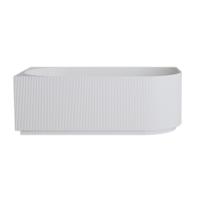 Hoekbad Links BWS Alivia 180x80 cm Acryl Met Waste Mat Wit