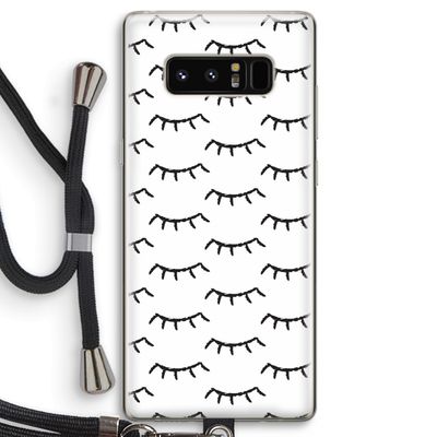 Wimpers: Samsung Galaxy Note 8 Transparant Hoesje met koord