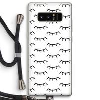 Wimpers: Samsung Galaxy Note 8 Transparant Hoesje met koord
