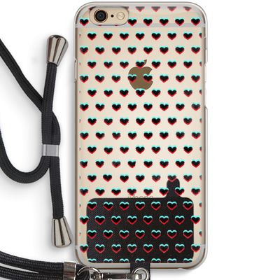 Hartjes: iPhone 6 / 6S Transparant Hoesje met koord