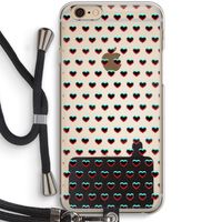 Hartjes: iPhone 6 / 6S Transparant Hoesje met koord