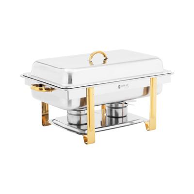 Chafing Dish - GN 1/1 - Gouden accenten - 9 L - 2 Brandstofcellen - Royal Catering