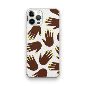 Hands dark: iPhone 12 Pro Transparant Hoesje