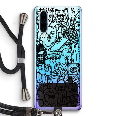 Vexx Black Mixtape: Huawei P30 Transparant Hoesje met koord