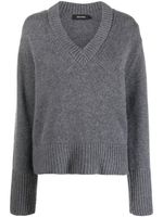 Lisa Yang pull en cachemire à col v - Gris