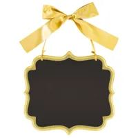 Amscan Krijtbord classic goudkleurig glitter 25 cm | 36 stuks