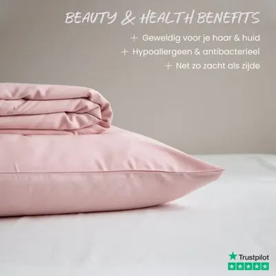 Bamboe Kussenslopen Roze (2 Stuks) 50x70 Cm