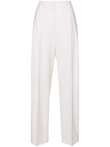 MSGM pantalon de tailleur en laine à plis - Jaune