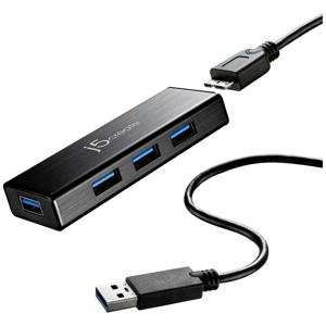 j5create JUH340-N USB 3.2 Gen 1-hub 4 poorten Zwart