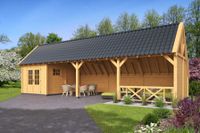 Kapschuur Billund XXL Type 11 Red Class Wood 1386x512cm - geïmpregneerd