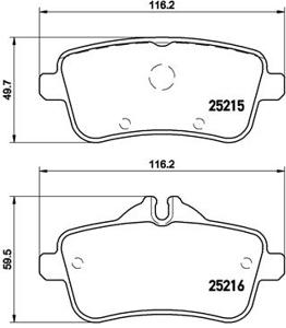 Remmenset, remschijf BREMBO, Remschijftype: Binnen geventileerd, Inbouwplaats: Achteras: , u.a. für Mercedes-Benz