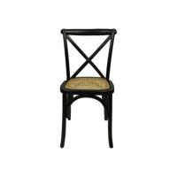 Eetkamerstoel rotan - Mahonie/rotan - Set van 2
