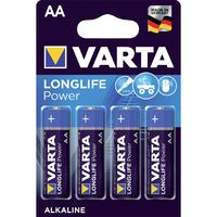 Setje van 4 x AA Varta alkaline batterijen - LongLife Power - 4906