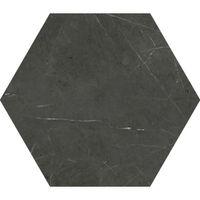 Vloertegel Cifre Ceramica Hexagon Marquina Marmerlook 15x17 cm Mat Zwart Cifre - thumbnail