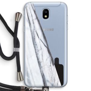 Gestreepte marmer: Samsung Galaxy J5 (2017) Transparant Hoesje met koord