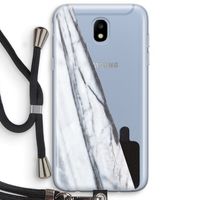 Gestreepte marmer: Samsung Galaxy J5 (2017) Transparant Hoesje met koord
