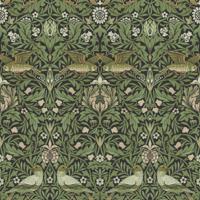 Dutch Wallcoverings Hidden Tr2 -Bird Black/Green - Zwart/Groen