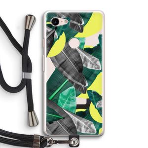 Fantasie jungle: Pixel 3 Transparant Hoesje met koord