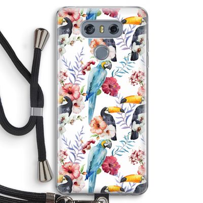 Bloemen tukan: LG G6 Transparant Hoesje met koord