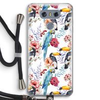 Bloemen tukan: LG G6 Transparant Hoesje met koord