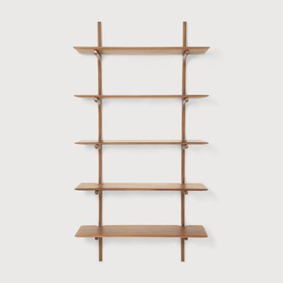 Ethnicraft Wandrek 'PI' Gevernist Mahoniehout, Met 5 planken, kleur Bruin