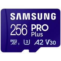 Samsung PRO Plus microSDXC-kaart 256 GB A2 Application Performance Class, v30 Video Speed Class, UHS-I Incl. SD-adapter