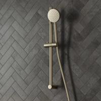 Glijstang set SaniClear Brass | 60 cm | Incl.Handdouche en Doucheslang | Geborsteld messing - mat goud