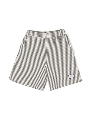 Douuod Kids short à rayures horizontales - Tons neutres