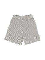 Douuod Kids short à rayures horizontales - Tons neutres