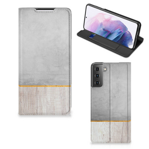 Samsung Galaxy S21 Plus Book Wallet Case Wood Concrete