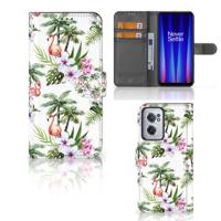 OnePlus Nord CE 2 | Telefoonhoesje | Met pasjeshouder | Flamingo Palms
