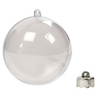 Creativ Company decoratie kerstballen tweedelig, 5st.