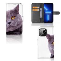 iPhone 13 Pro | Telefoonhoesje | Met pasjeshouder | Kat