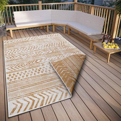Dubbelzijdig Buitenkleed Biri Beige Wit 240x340 Cm Laagpolig NORTHRUGS - Dekbed-Discounter.nl