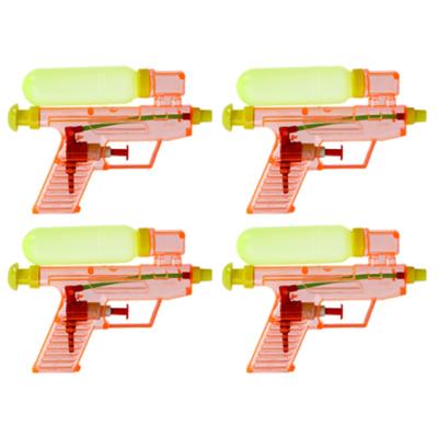 Waterpistool/waterpistolen - 4x - rood - 15 cm - kunststof - afneembaar reservoir