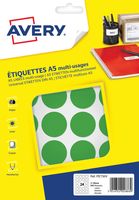 Avery PET30V ronde markeringsetiketten, diameter 30 mm, blister van 240 stuks, groen - thumbnail