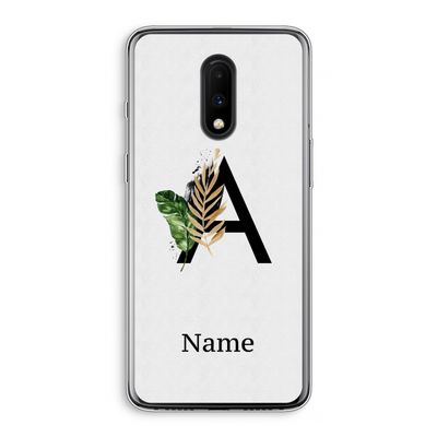 Charcoal Flora: OnePlus 7 Transparant Hoesje