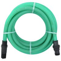 VidaXL Zuigslang met pvc koppelingen 1,1&apos;&apos; 7 m pvc groen