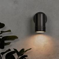 Otey - LED Wandlamp Zwart - GU10 2700K warm wit - 4 Watt 345 lumen - IP44 waterdicht voor binnen en buiten - Downlight - 3 jaar garantie - Polycarbonaat